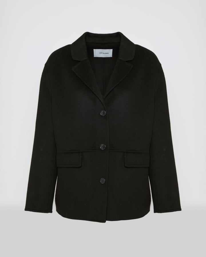 Veste en cachemire mélangé double face