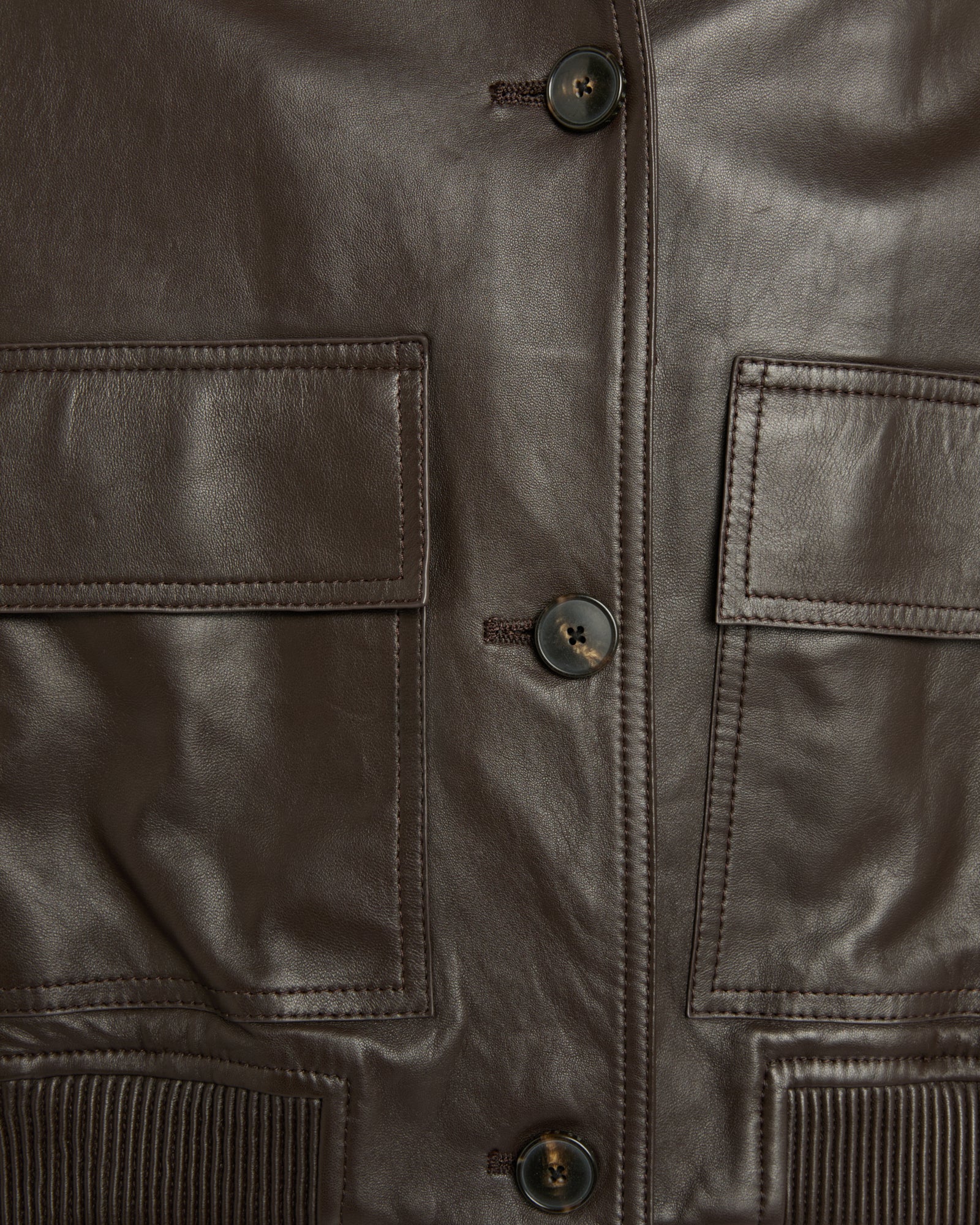 Lamb leather jacket - Brown - Yves Salomon