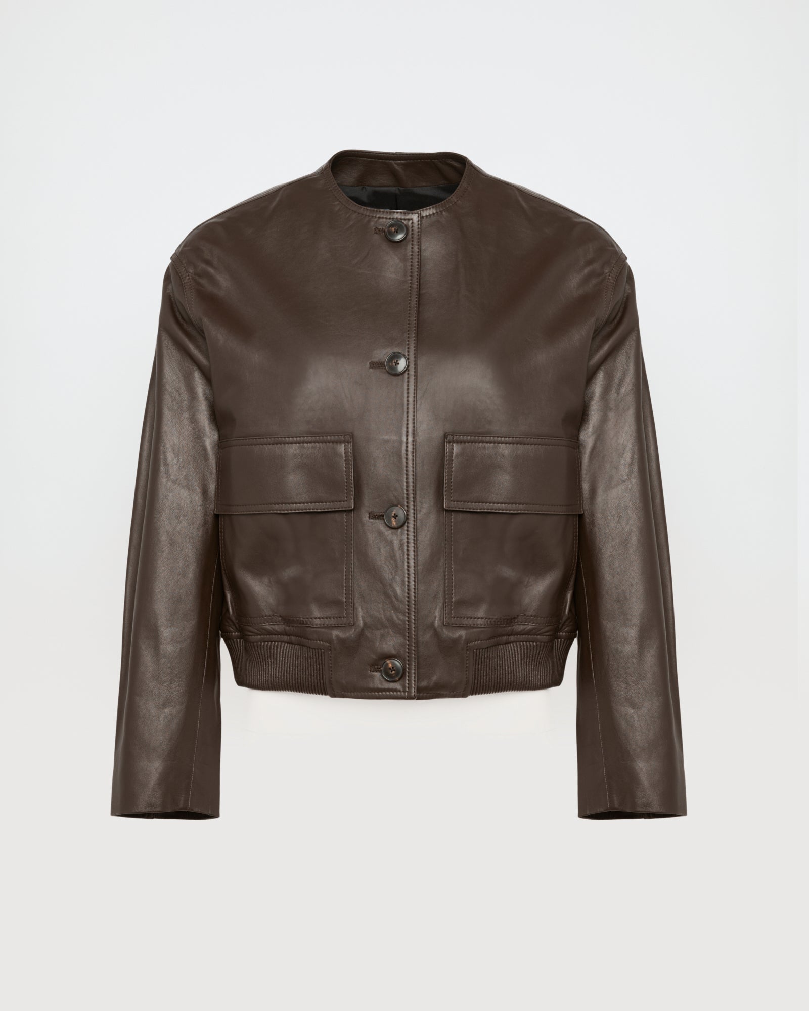 Lamb leather jacket - Brown - Yves Salomon