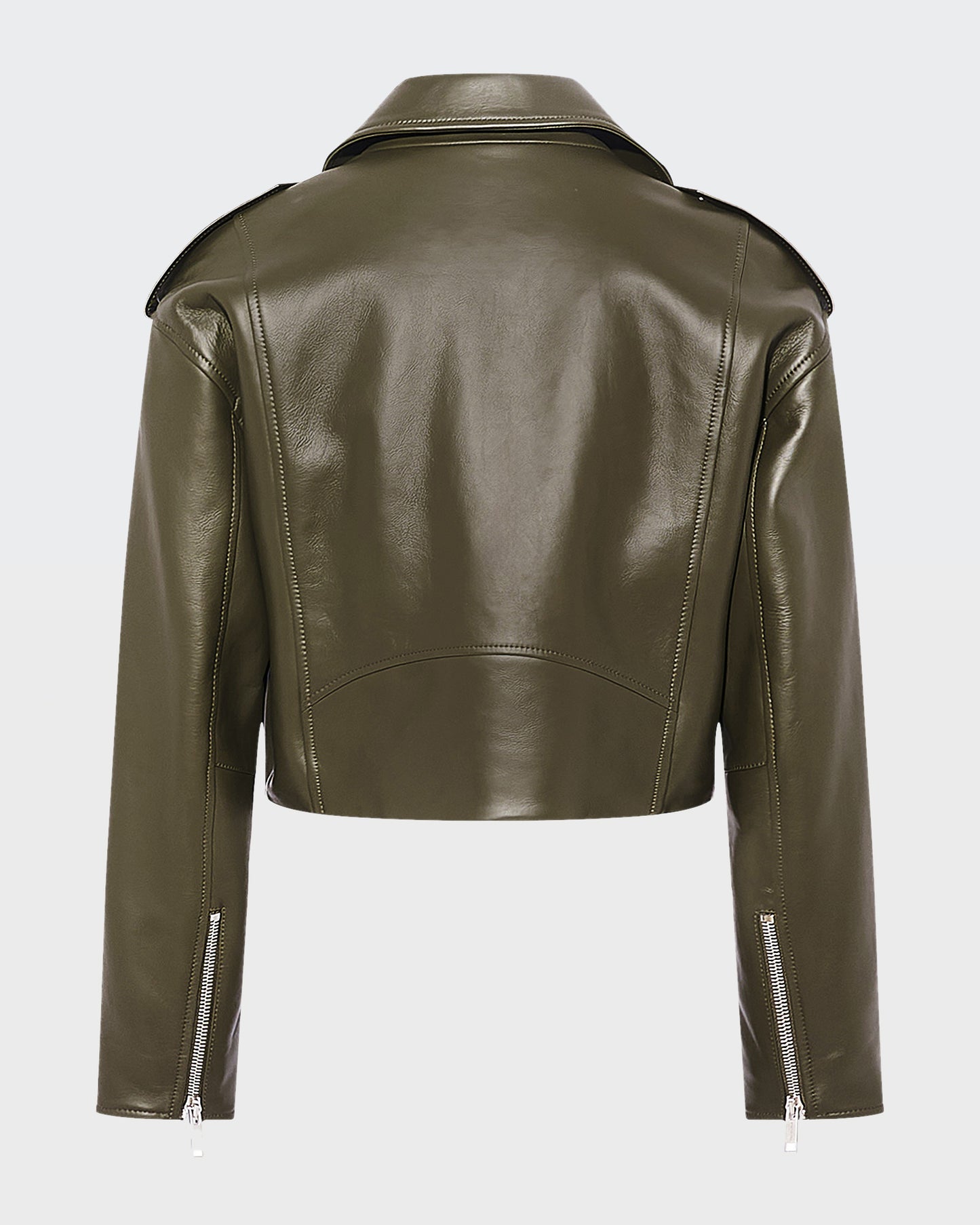 Perfecto croppé en cuir d'agneau