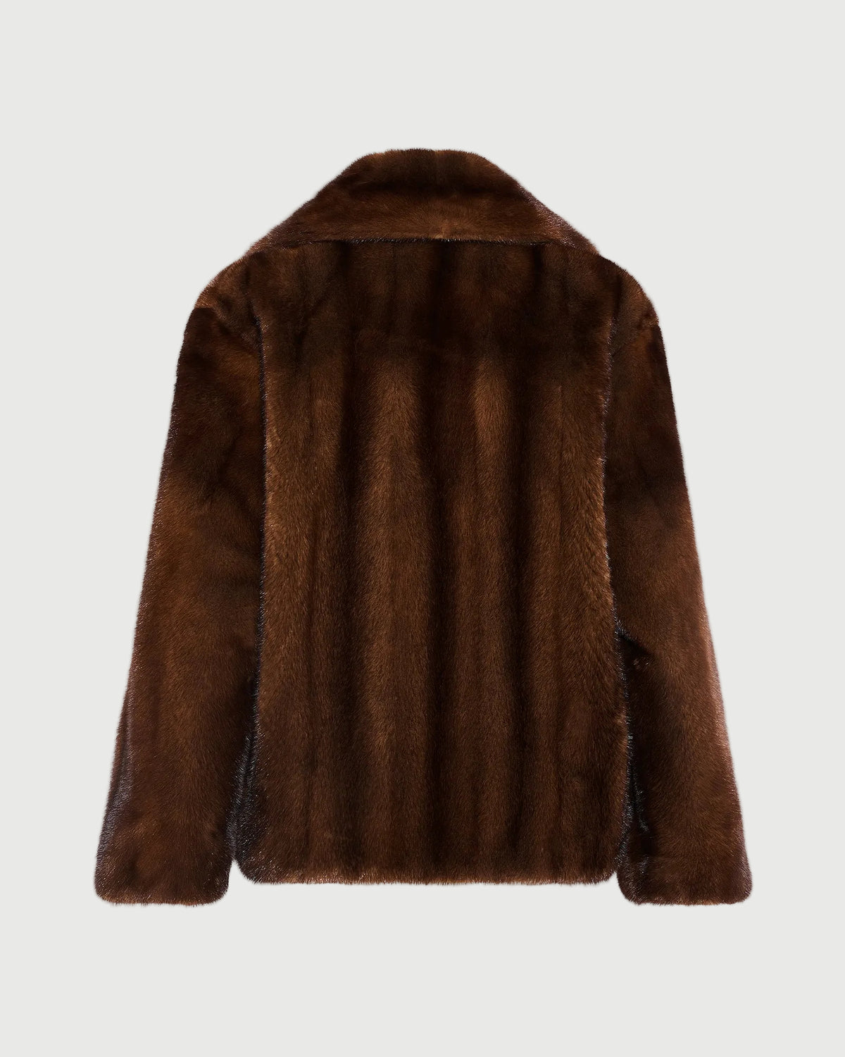Veste courte croisée en fourrure de vison