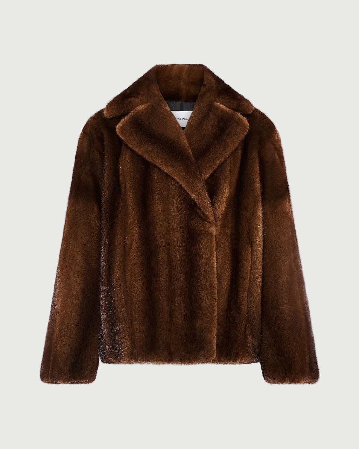 Veste courte croisée en fourrure de vison