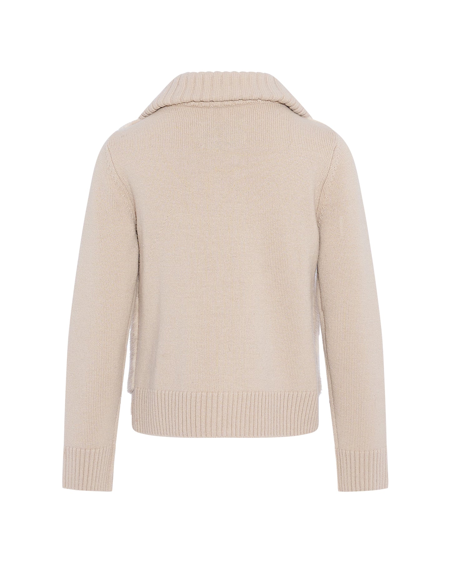 Mink fur and Merino knit jacket