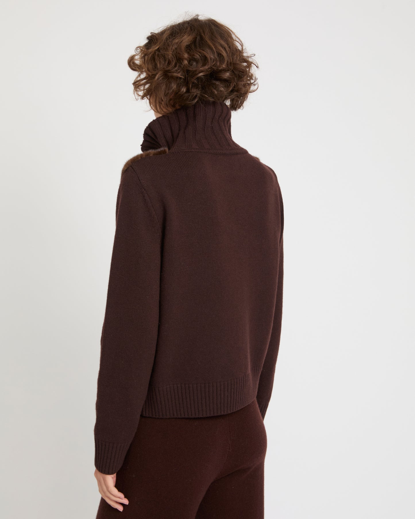Mink fur and Merino knit jacket