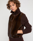 Mink fur and Merino knit jacket