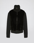 Veste en fourrure de vison et maille Mérinos