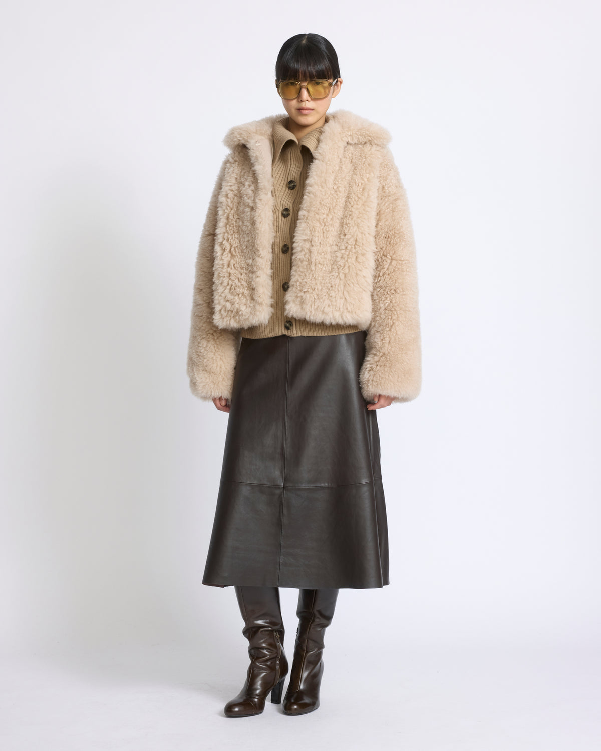 Veste en agneau cachemire et maille Mérinos - Yves Salomon - Nouvelle collection Automne Hiver