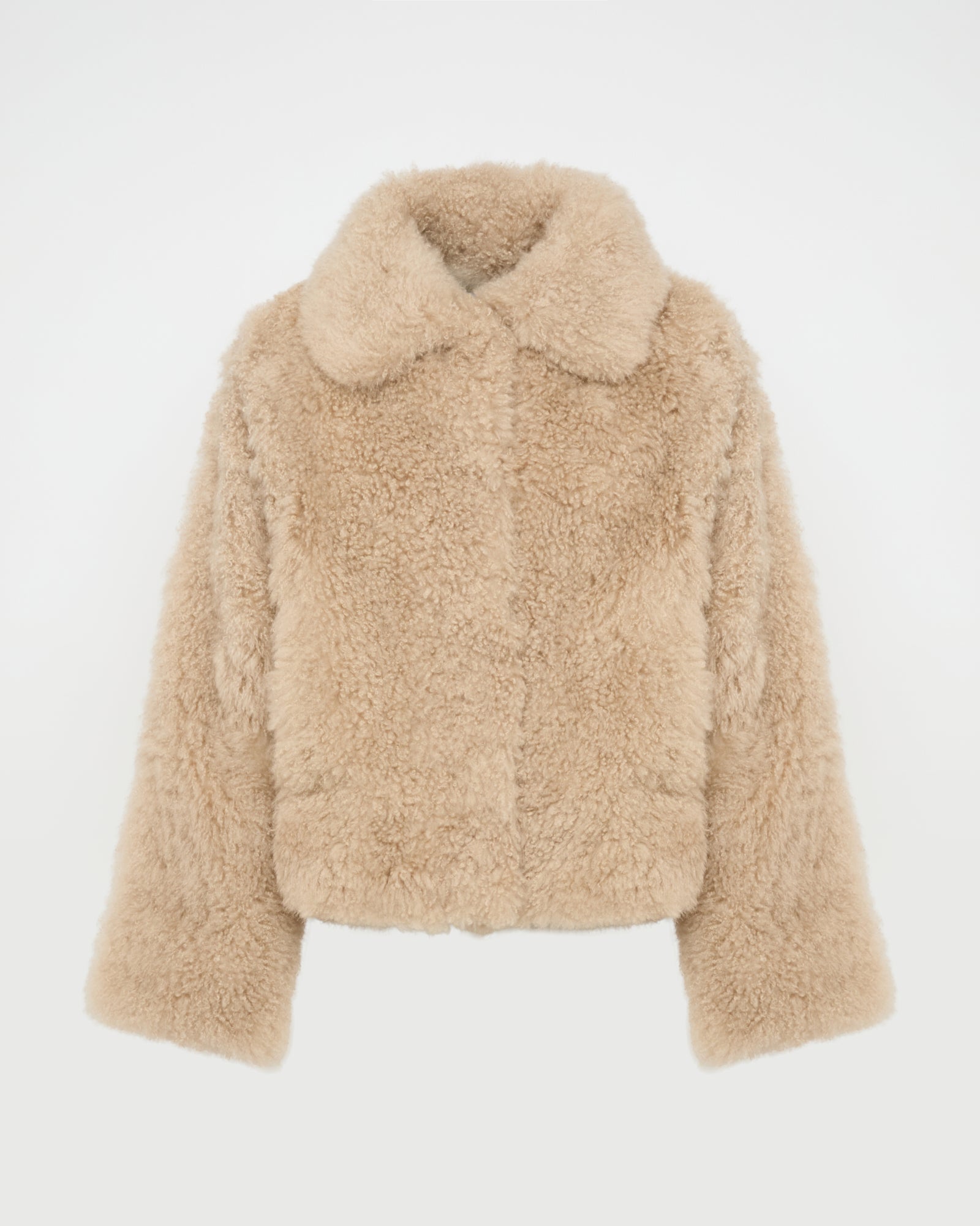 Cashmere lambskin & Merino knit jacket - Beige - Yves Salomon