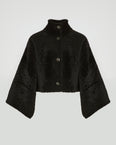 Loose astrakan-style lambskin jacket