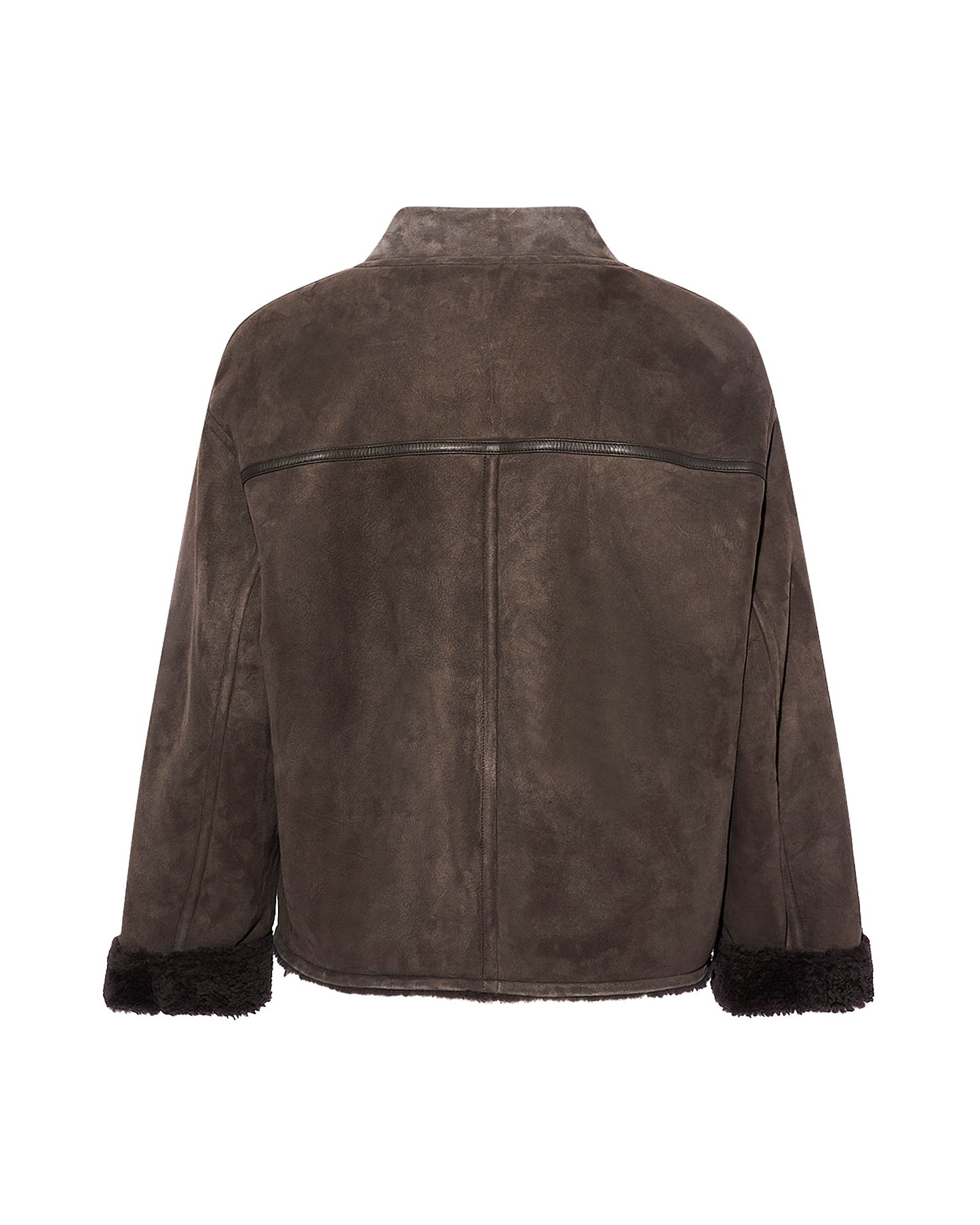 Suede Merino lambskin varsity jacket