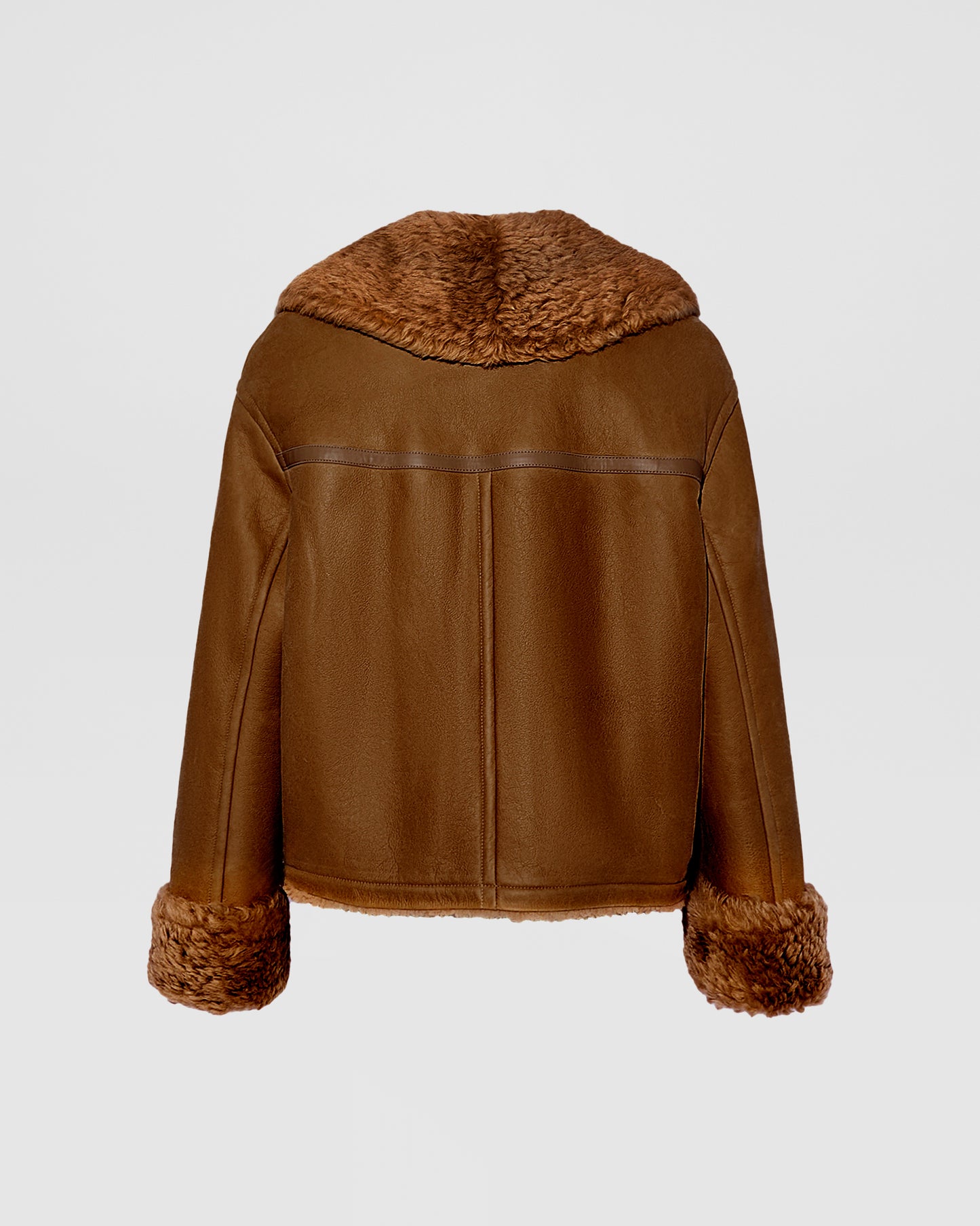 Veste boxy en agneau Mérinos gonfio -Yves Salomon