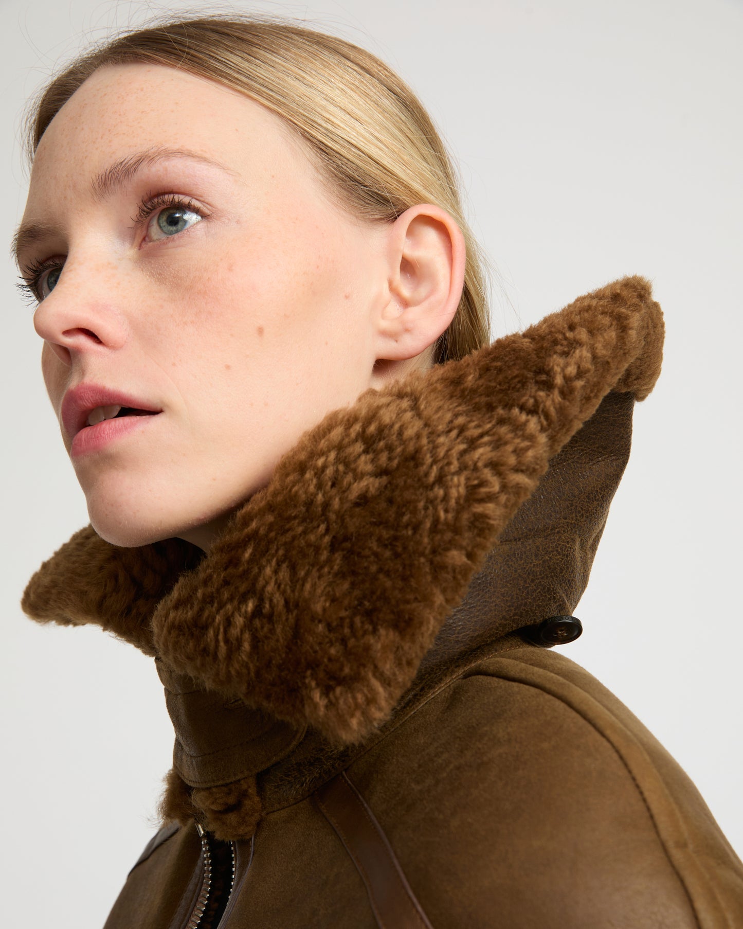 Gonfio Merino lambskin boxy jacket