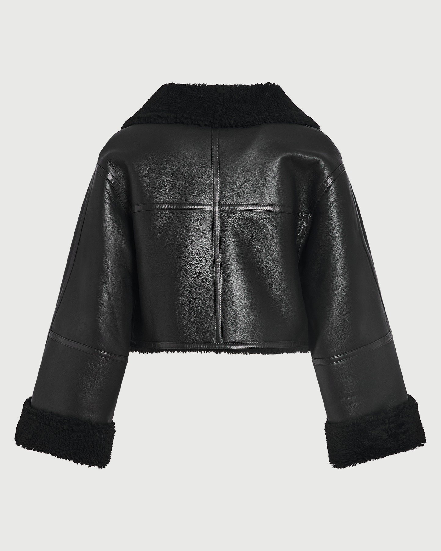Veste courte en agneau Mérinos suède- Yves Salomon - Nouvelle collection Automne Hiver
