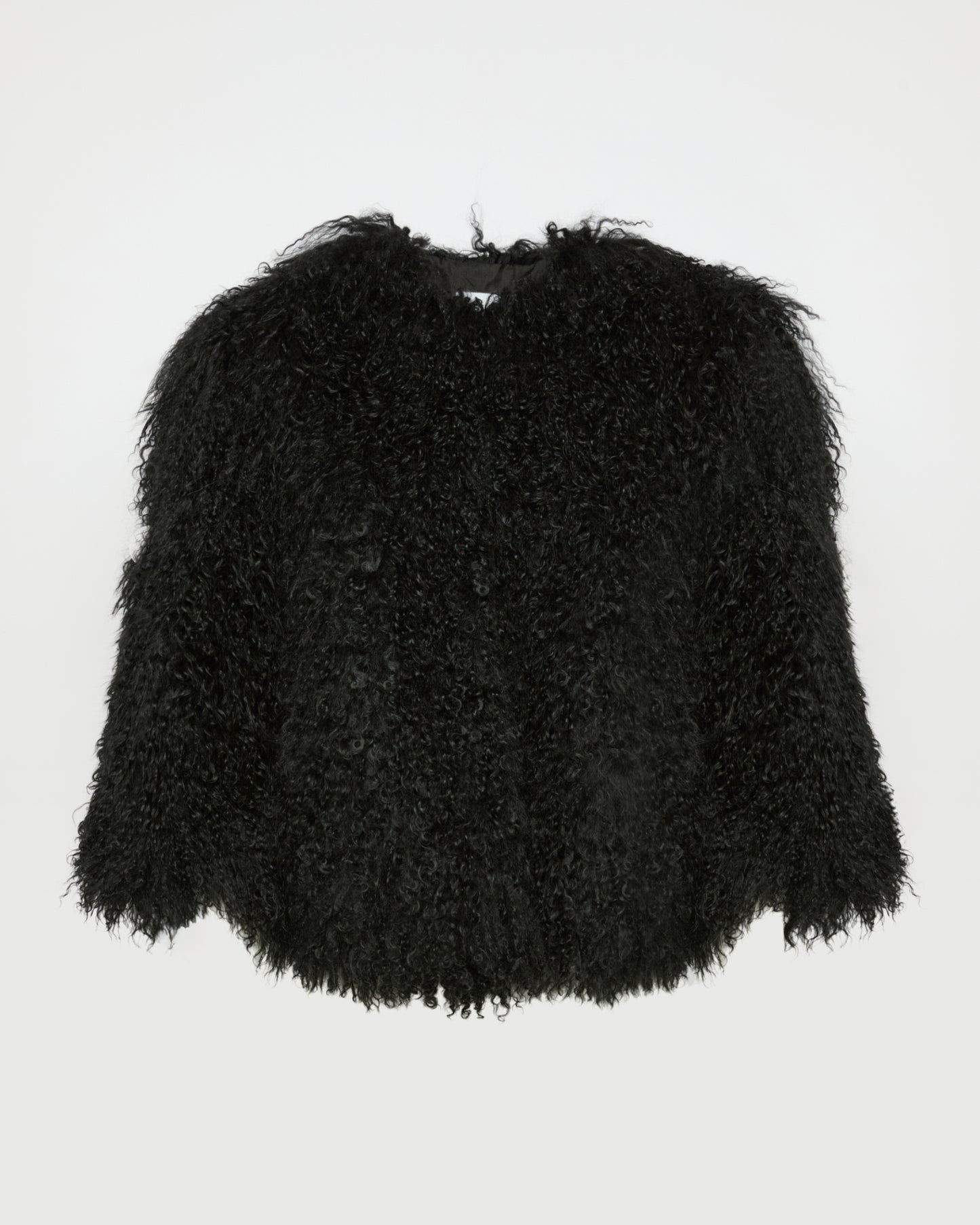 Short jacket in Mongolian lamb