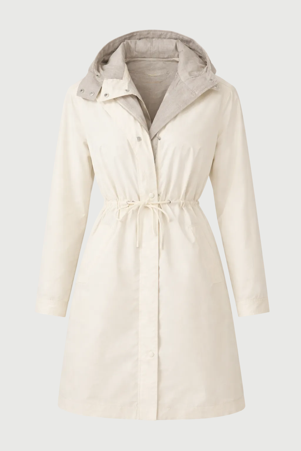 Parka en tissu technique imperméable réversible lin -Yves salomon - Nouvelle collection Printemps Été