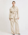 Linen safari shirt