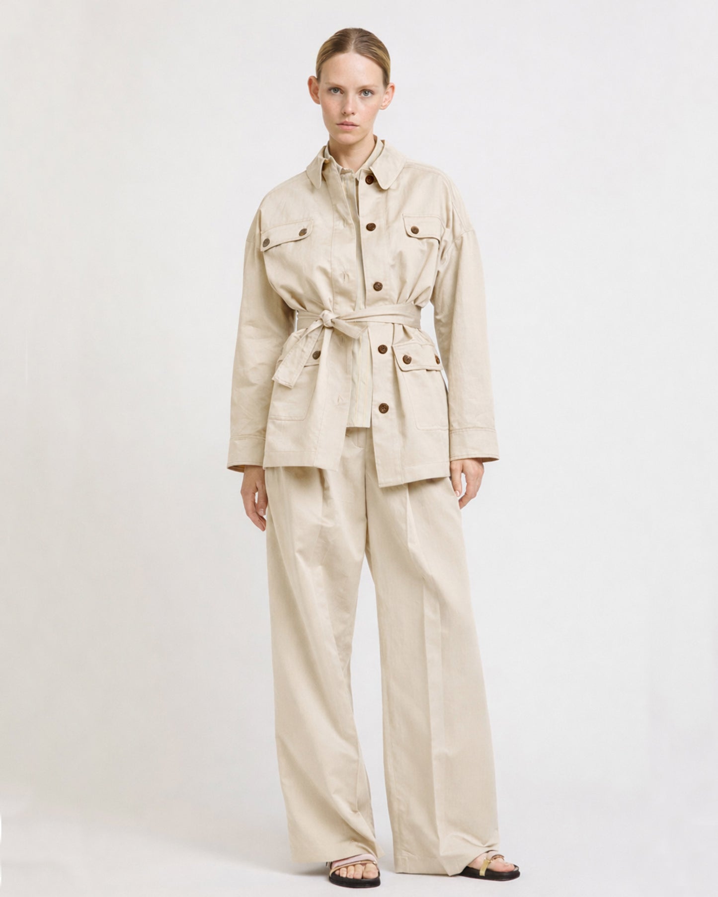Veste saharienne en lin