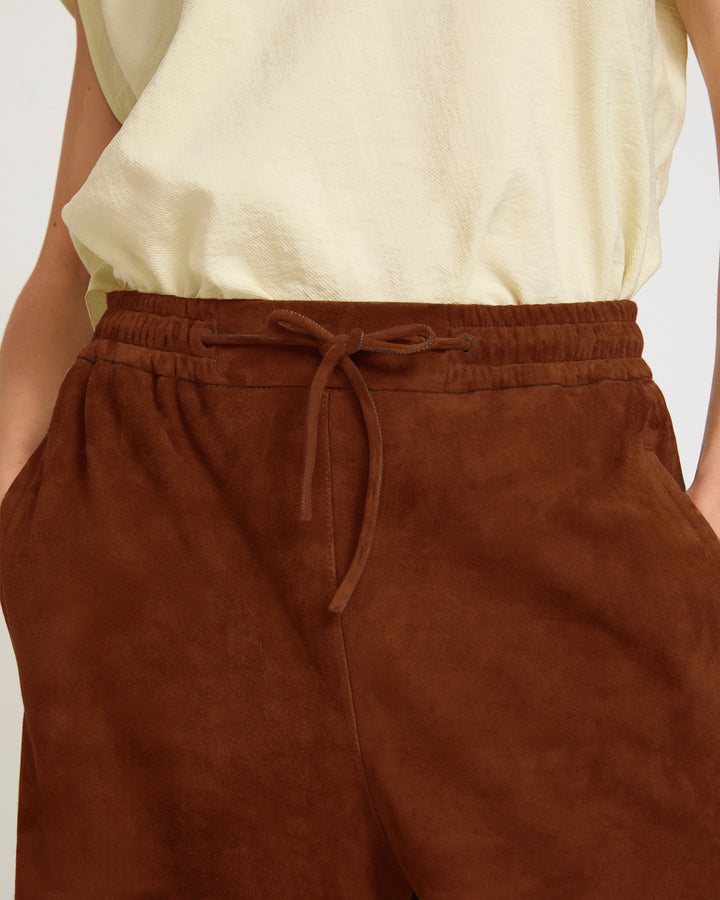 Jupe culotte en cuir d'agneau double face