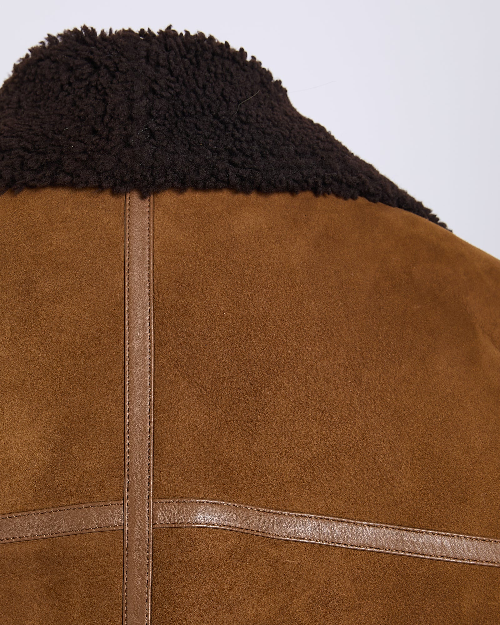 Veste croppée en agneau Mérinos suède -Yves Salomon