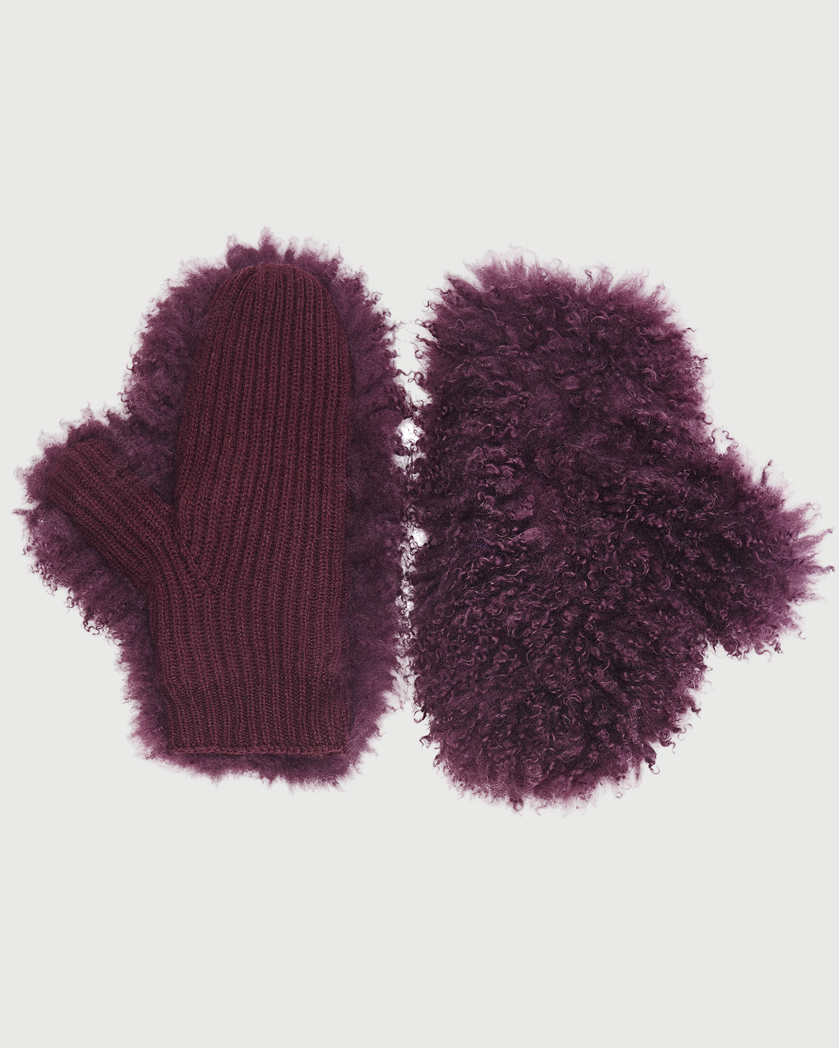 Moufles en maille lainage cachemire et agneau cachemire- Yves Salomon - Nouvelle collection Automne Hiver