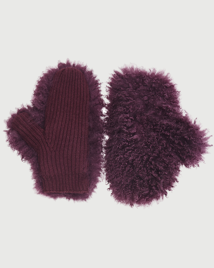 Moufles en maille lainage cachemire et agneau cachemire- Yves Salomon - Nouvelle collection Automne Hiver
