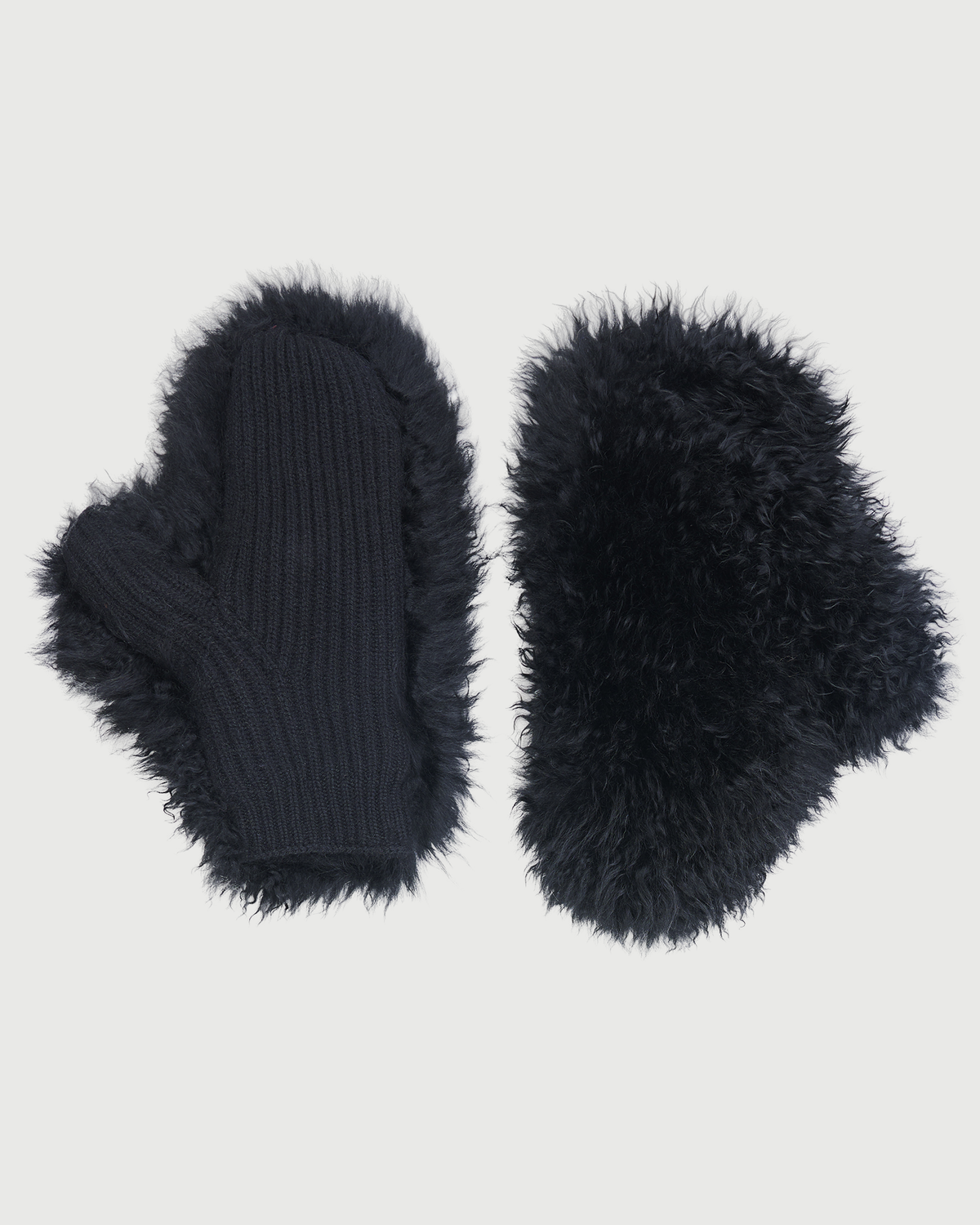 Moufles en maille lainage cachemire et agneau cachemire- Yves Salomon - Nouvelle collection Automne Hiver