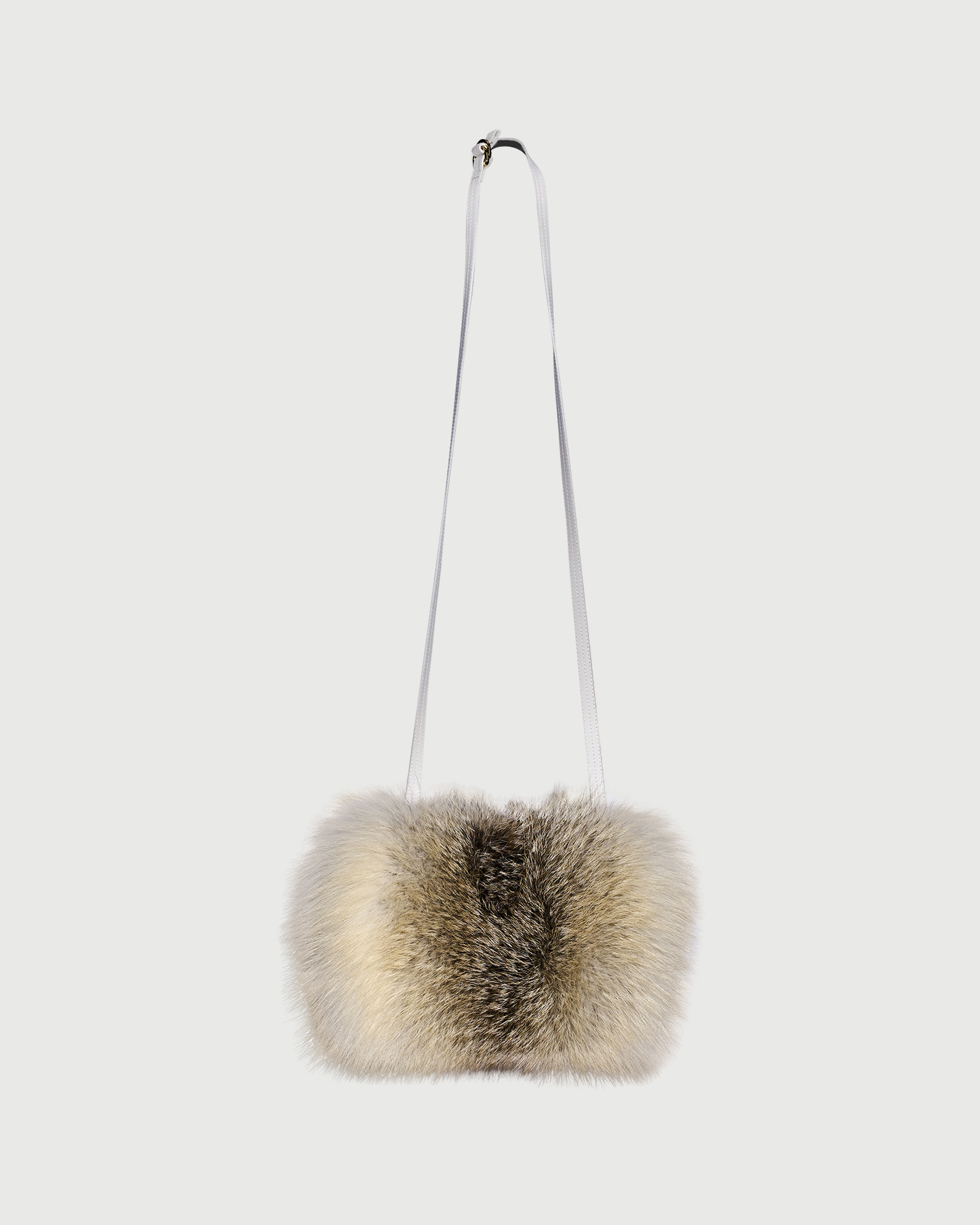 Manchon en fourrure de renard et cuir- Yves Salomon - Nouvelle collection Automne Hiver