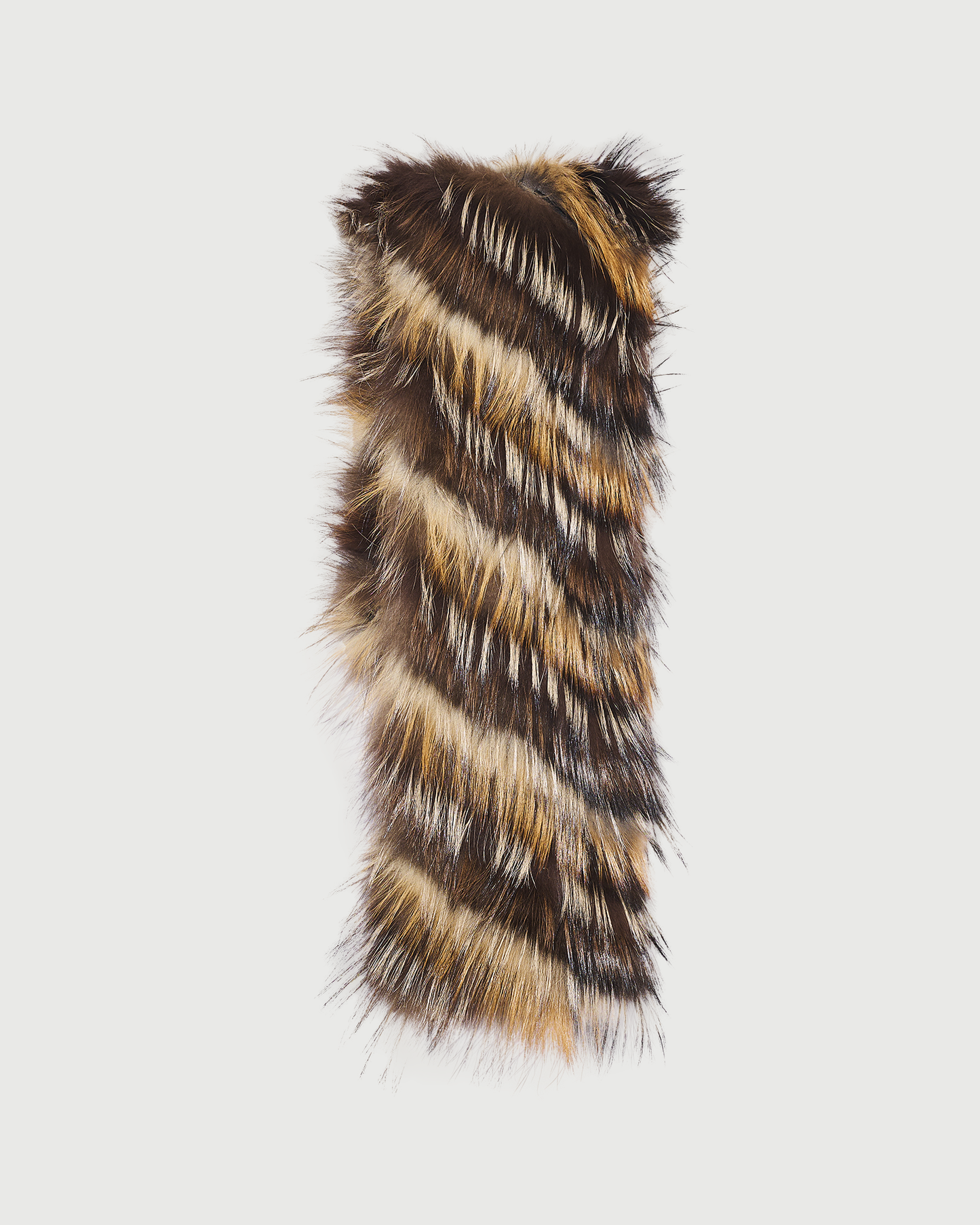Écharpe en fourrure de renard galonnée- Yves Salomon - Nouvelle collection Automne Hiver