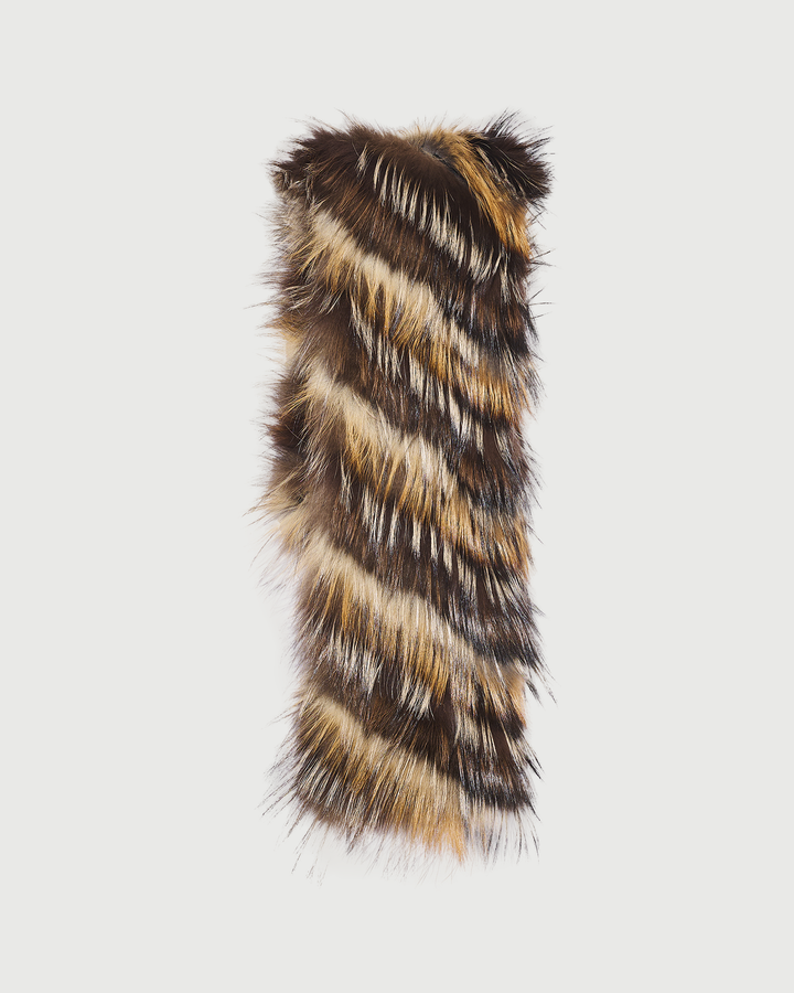 Écharpe en fourrure de renard galonnée- Yves Salomon - Nouvelle collection Automne Hiver