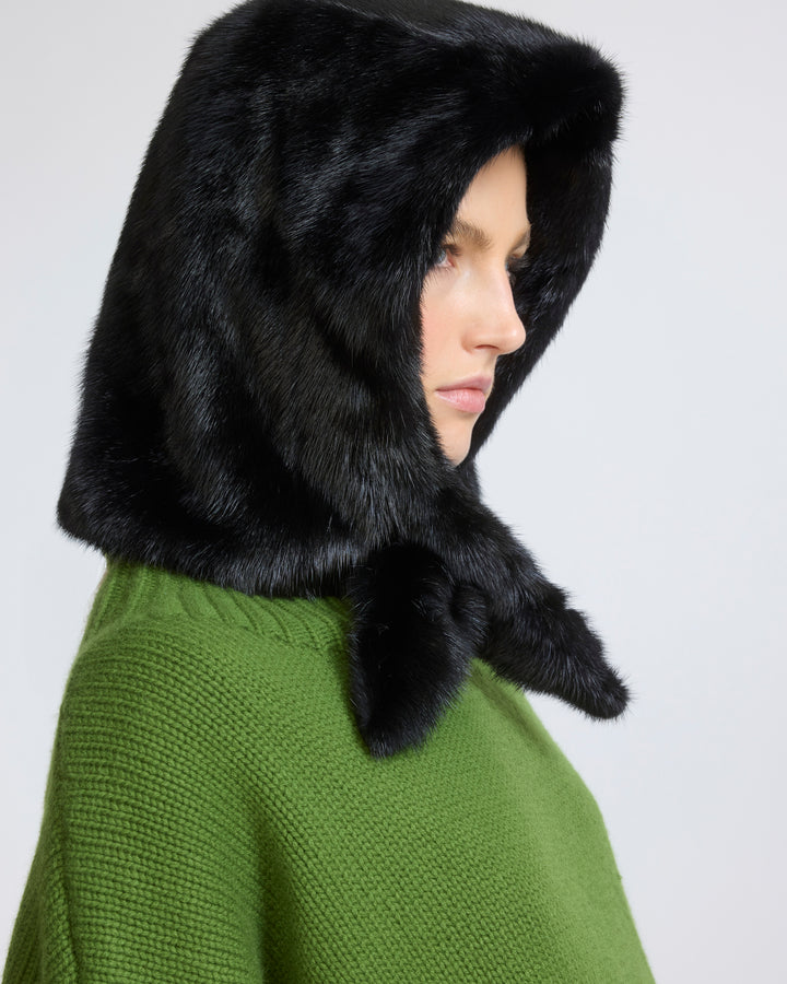 Capuche en fourrure de vison
