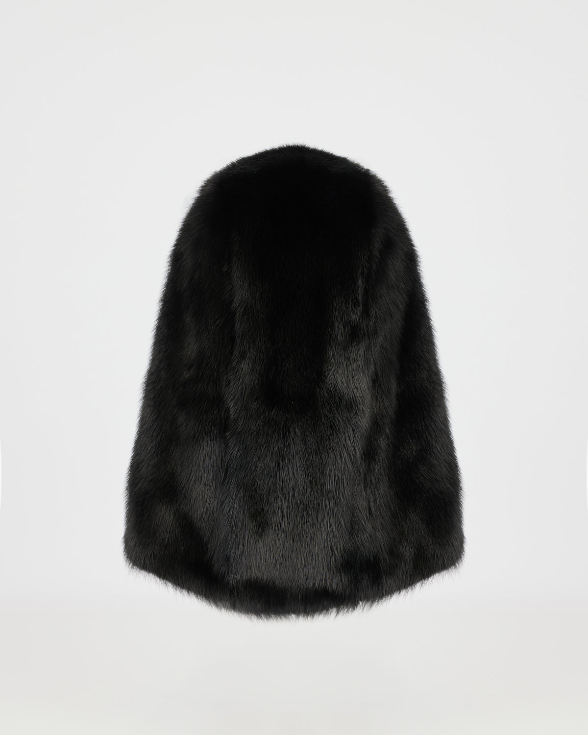 Capuche en fourrure de vison noir - Yves Salomon - Nouvelle collection Automne Hiver