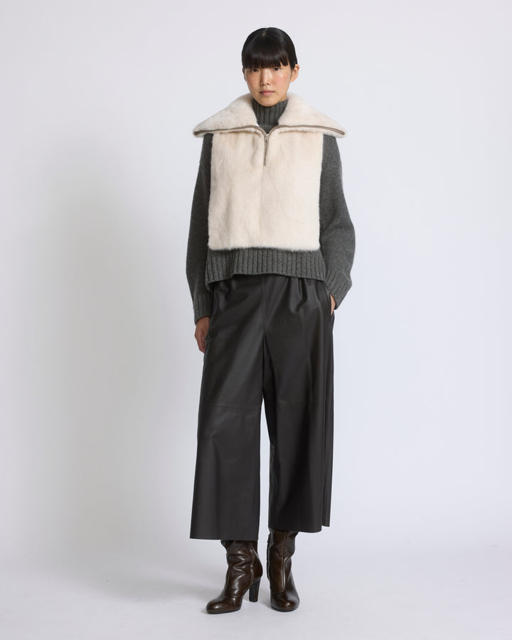 Plastron en fourrure de vison - Yves Salomon - Nouvelle collection Automne Hiver