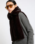 Mink fur bib