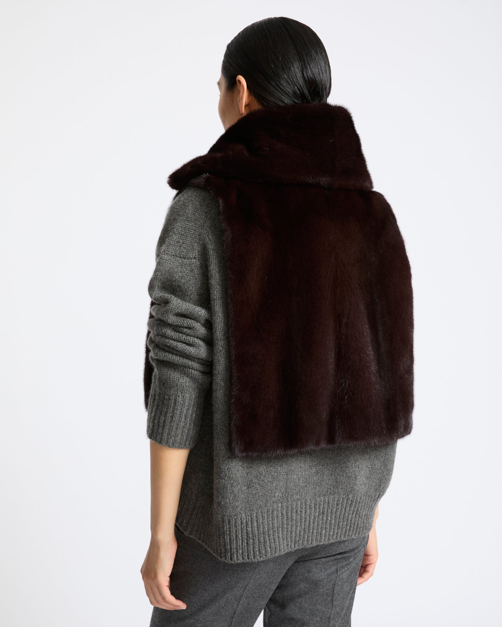 Plastron en fourrure de vison- Yves Salomon - Nouvelle collection Automne Hiver