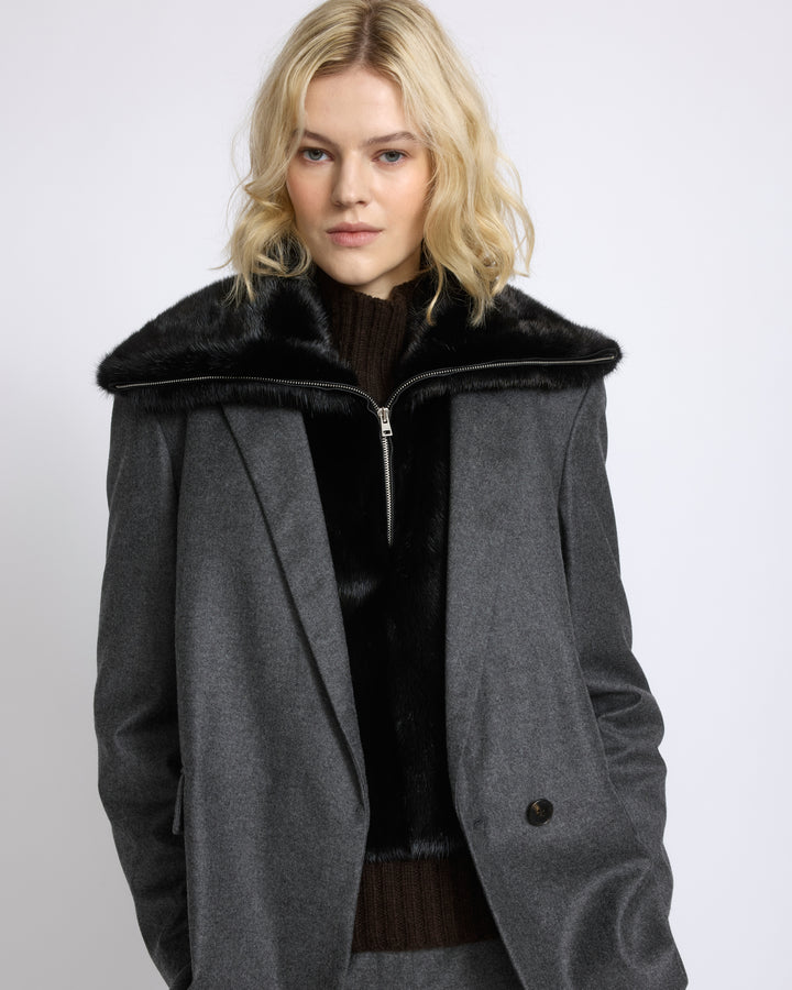 Plastron en fourrure de vison - Yves Salomon - Nouvelle collection Automne Hiver