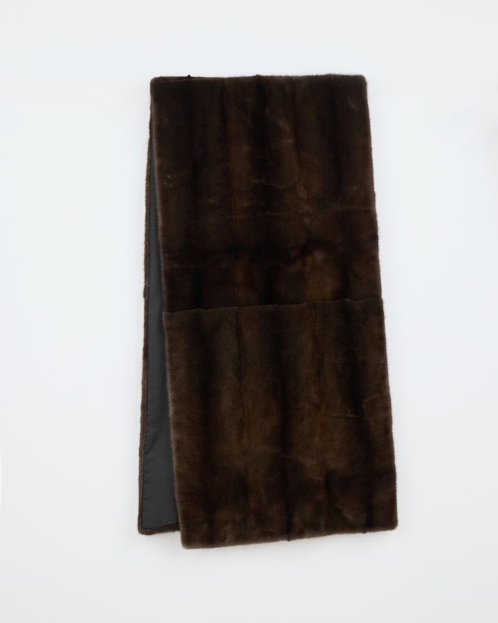 Écharpe en fourrure de vison - marron - Nouvelle collection Automne Hiver