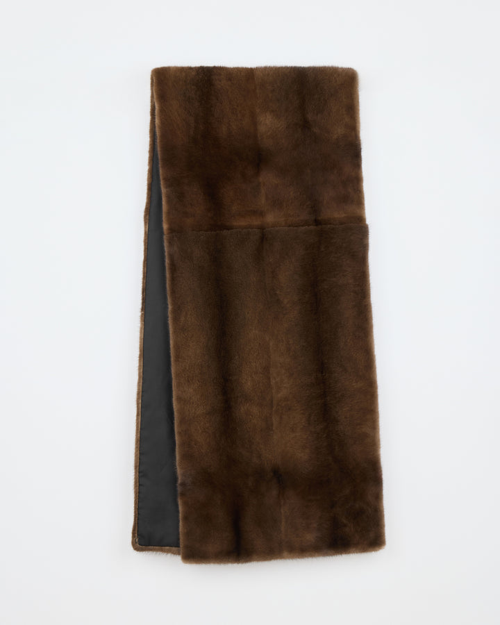 Écharpe en fourrure de vison - marron - Nouvelle collection Automne Hiver