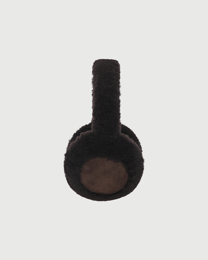 Cache-oreilles en peau lainée d'agneau Mérinos bouclé- Yves Salomon - Nouvelle collection Automne Hiver