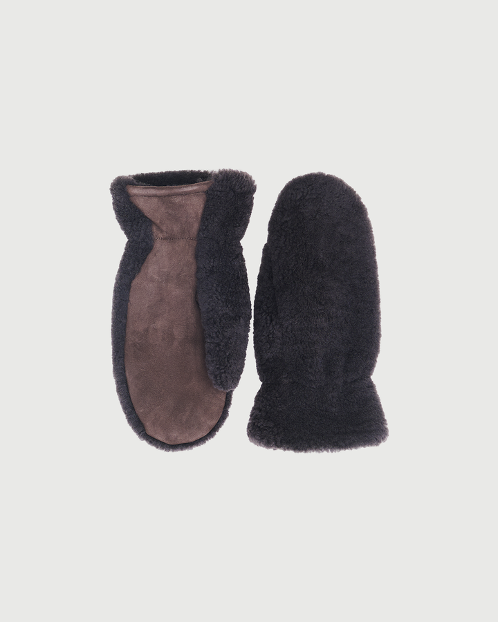 Moufles en agneau Mérinos bouclé- Yves Salomon - Nouvelle collection Automne Hiver