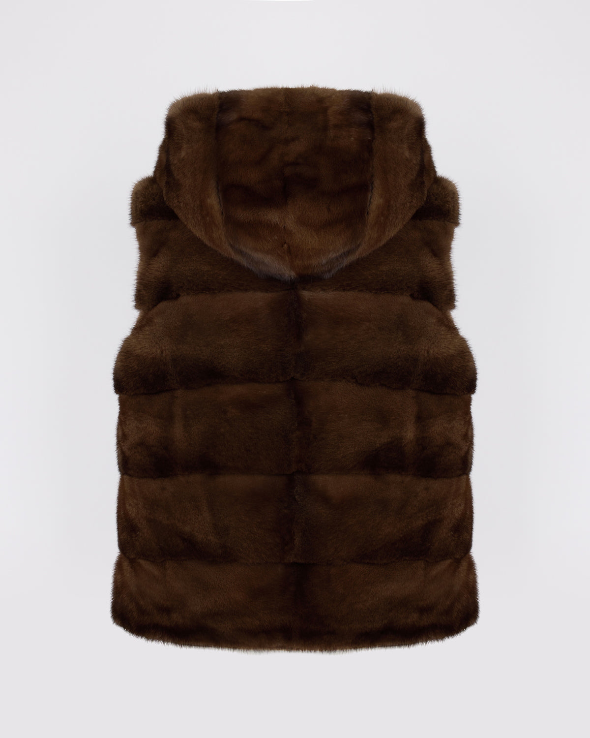 Gilet sans manches réversible en flanelle et fourrure de vison - Yves Salomon - Nouvelle collection Automne Hiver
