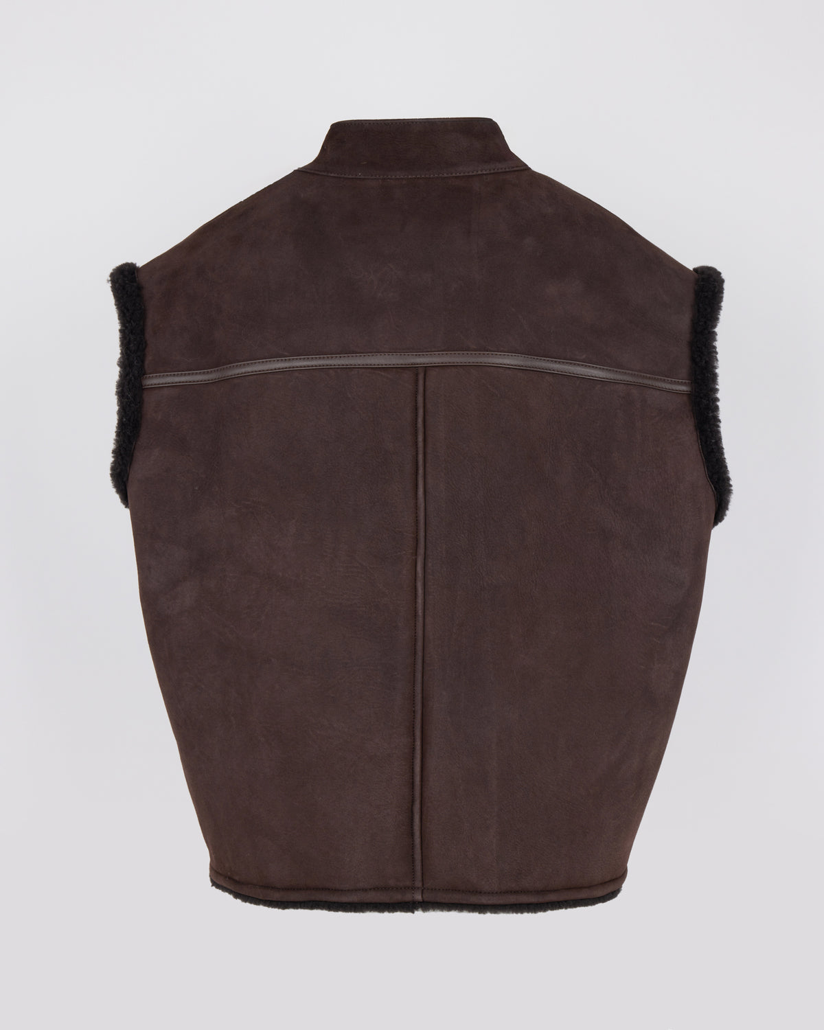 Gilet sans manches en agneau Mérinos bouclé - Yves Salomon - Nouvelle collection Automne Hiver