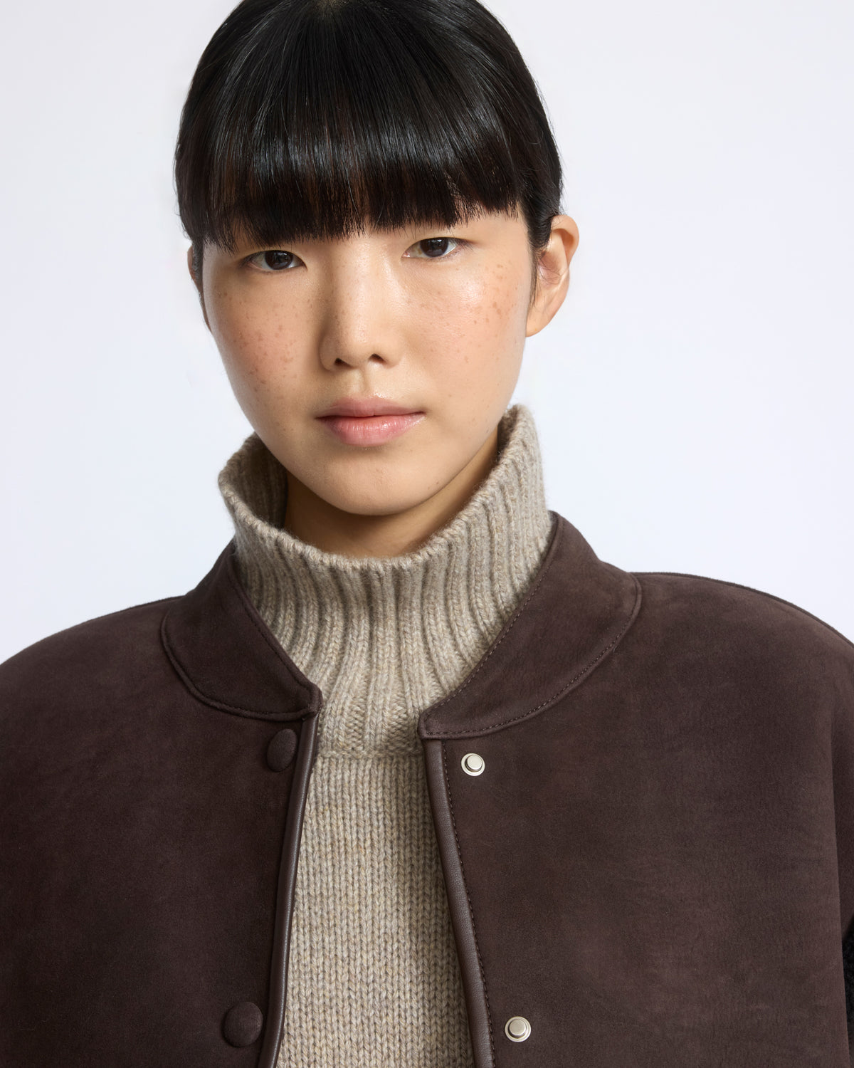 Gilet sans manches en agneau Mérinos bouclé - Yves Salomon - Nouvelle collection Automne Hiver