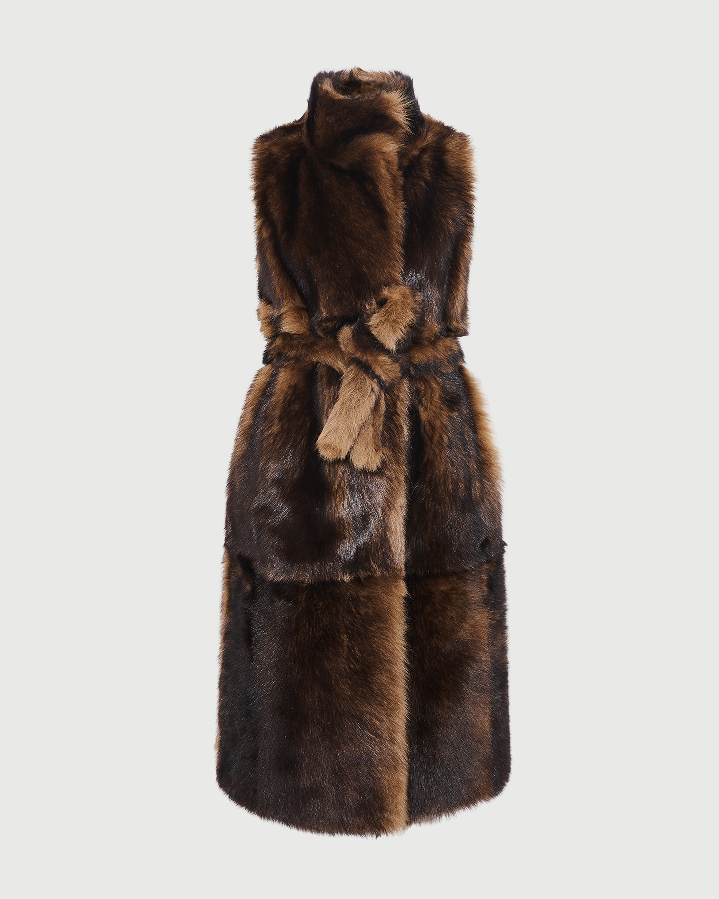 Gilet long sans manches en agneau Toscane- Yves Salomon - Nouvelle collection Automne Hiver