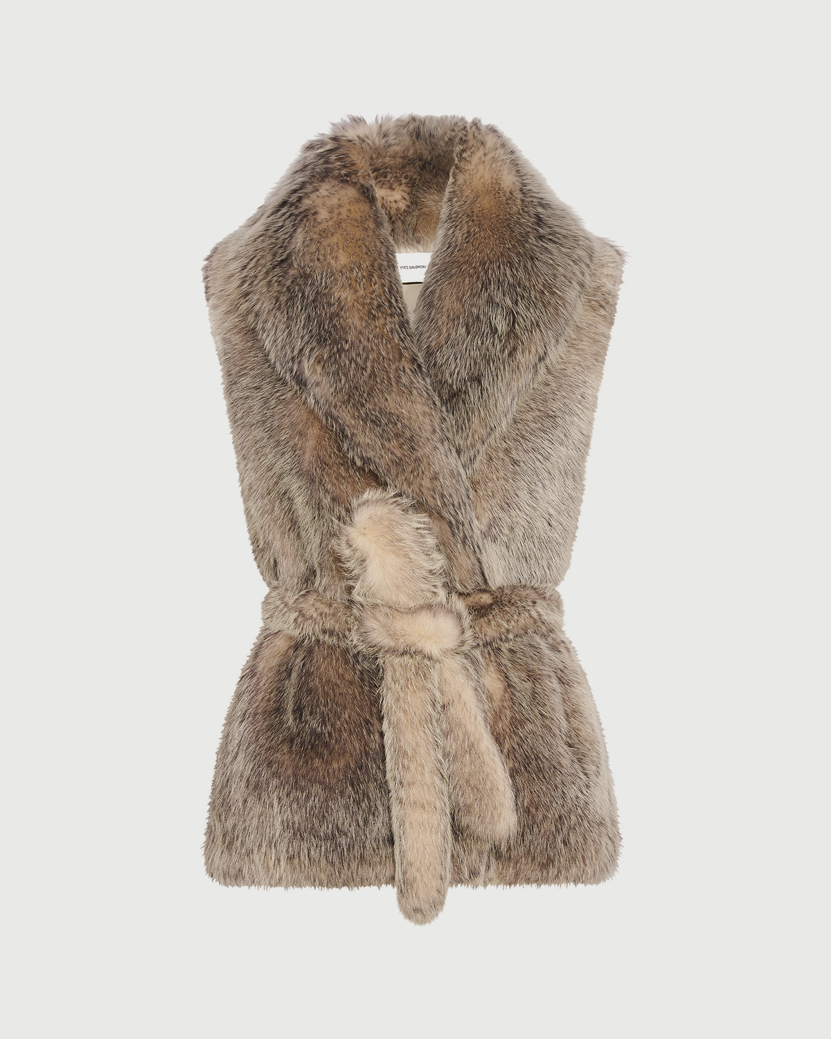 Gilet sans manches en agneau Toscane façon fourrure- Yves Salomon - Nouvelle collection Automne Hiver