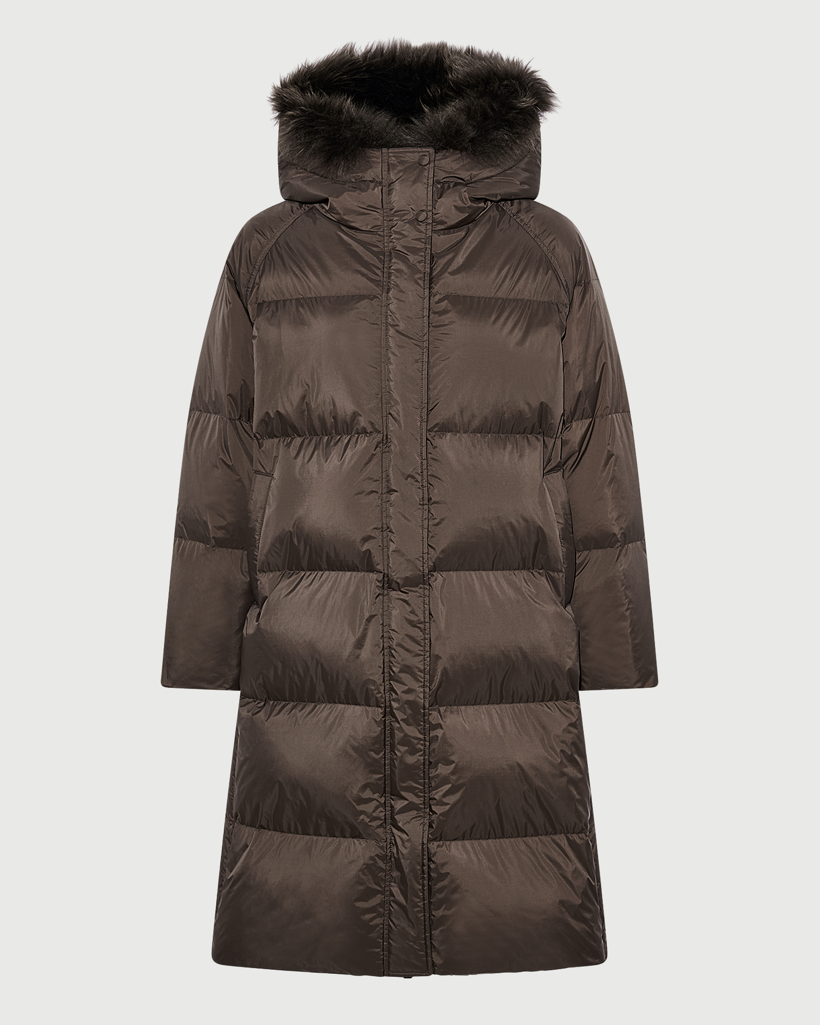 Doudoune longue en tissu technique imperméable et agneau laine vaporeuse- Yves Salomon - Nouvelle collection Automne Hiver