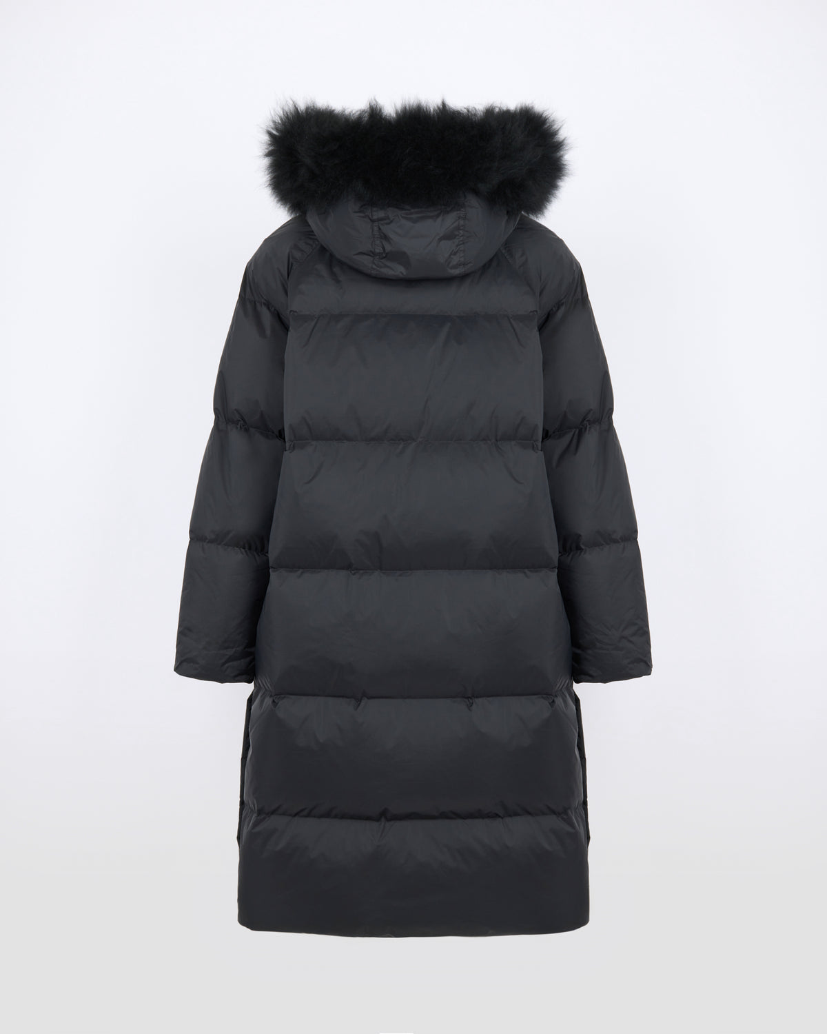 Doudoune longue en tissu technique imperméable et agneau laine vaporeuse - Yves Salomon - Nouvelle collection Automne Hiver