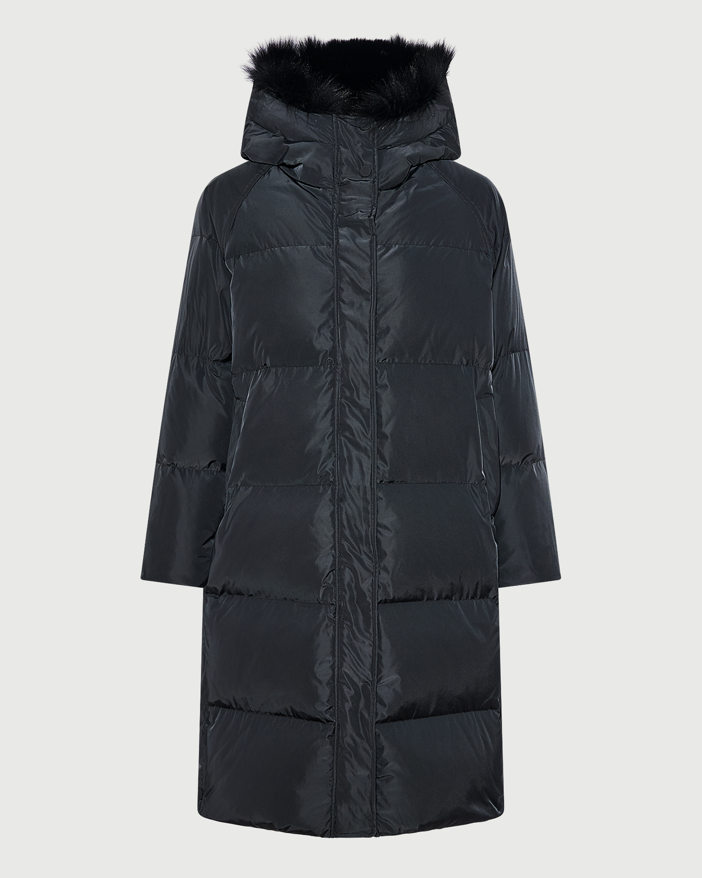Doudoune longue en tissu technique imperméable avec fourrure de renard- Yves Salomon - Nouvelle collection Automne Hiver