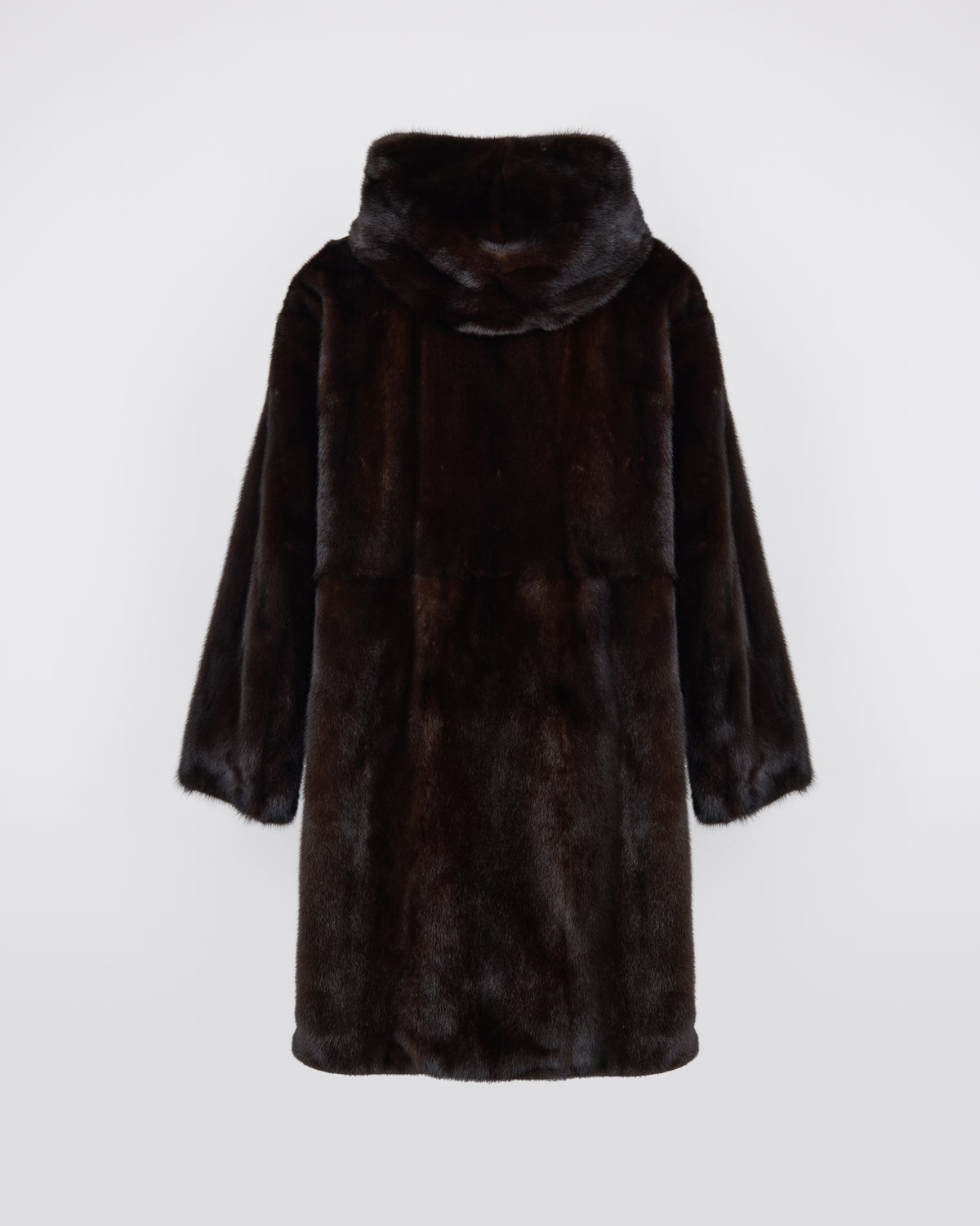 Doudoune longue lisse à capuche en tissu technique déperlant réversible avec fourrure de vison - Yves Salomon - Nouvelle collection Automne Hiver