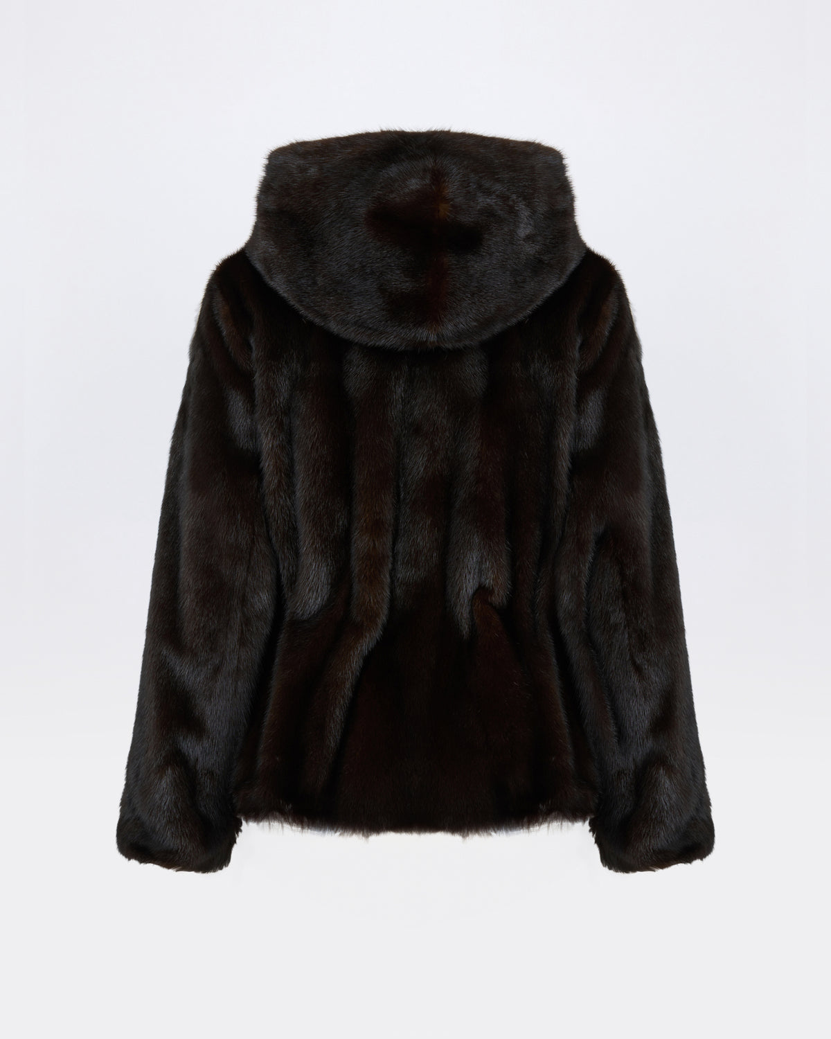 Veste à capuche en tissu technique déperlant réversible avec fourrure de vison - Yves Salomon - Nouvelle collection Automne Hiver