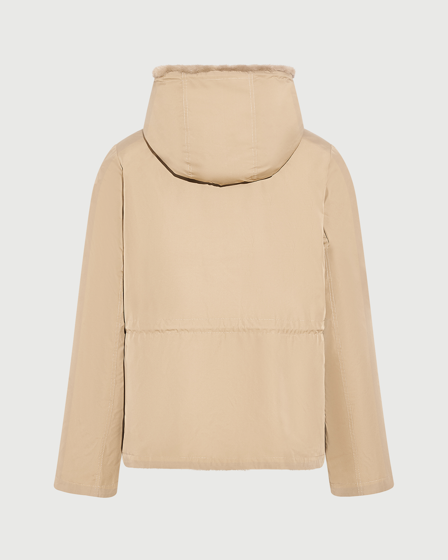 Veste à capuche en tissu technique déperlant réversible avec fourrure de vison- Yves Salomon - Nouvelle collection Automne Hiver